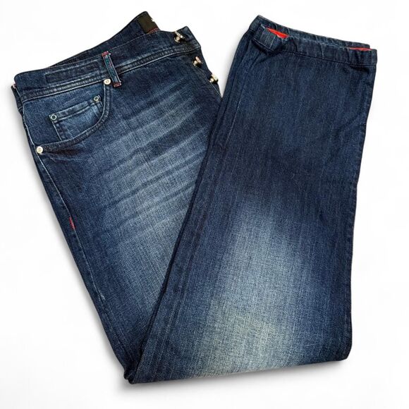 Kiton Men's Designer Blue Made in Italy Dark Wash Denim Jeans - Picture 1 of 6